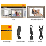 KODAK Wooden WiFi Digital Picture Frame, 32G 10.1 Inch