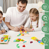 YySiRui 5 Pack Wooden Animal Toddler Puzzles for Kids Ages 3-5 Years Old