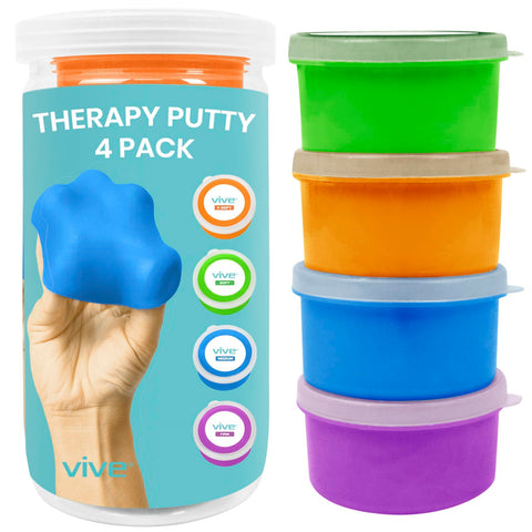 Vive Therapy Putty For Adults And Kids (4 Pack,3 Ounces)