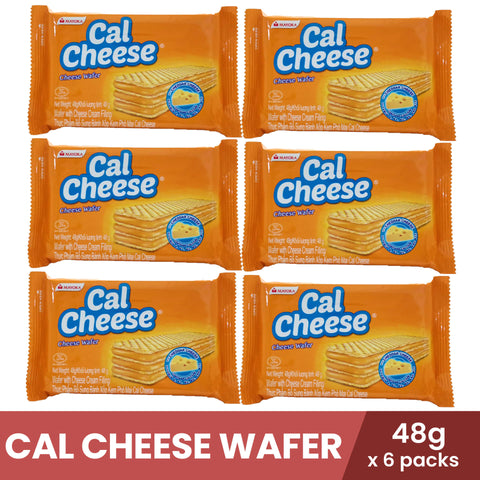 CAL CHEESE Wafer Pack 48g x 6 packs, snack food, biscuit, sweet wafer, groceries