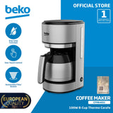 Beko Coffee Maker 8-cup Thermo Carafe 1000W CFM6401I