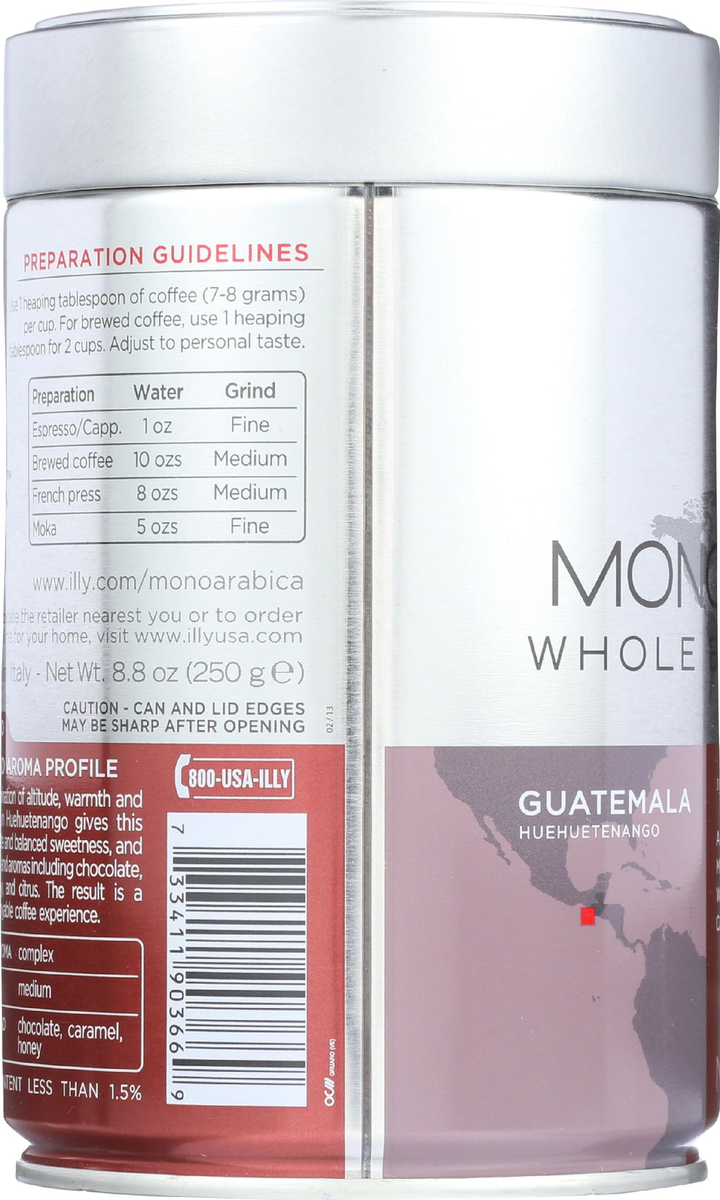 Illy Caffe Single Origin Whole Bean Coffee Guatemala, 8.8 OZ