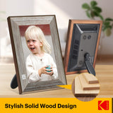 KODAK Wooden WiFi Digital Picture Frame, 32G 10.1 Inch