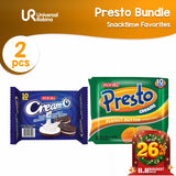 Presto and Cream-O Bundle: Presto Peanut Butter (30g x 10) + Cream-O Vanilla (30g x 10)