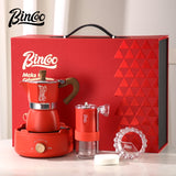 BINCOO Moka Pot Gift Box Set Single Valve Coffee Pot Espresso Machine for Holidays and Birthdays Best Gift 2Cups 3Cups