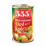 555 Fried Sardines Hot & Spicy 155g.