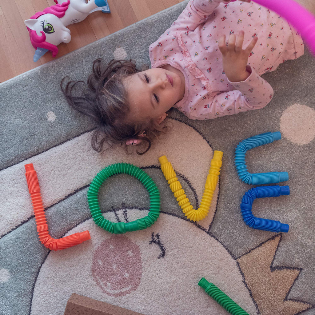 nutty toys 8pk Pop Tubes Sensory Toys (Large) Fine Motor Skills Learning