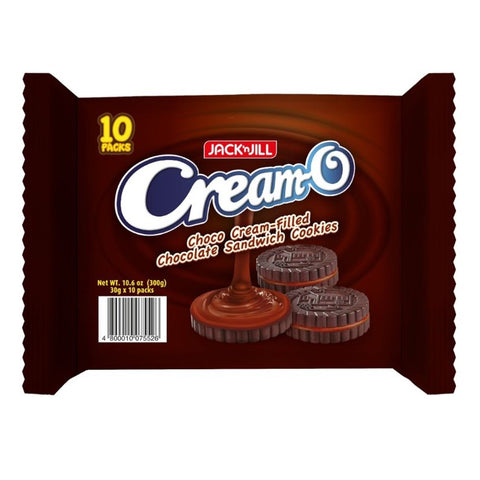 Jack 'n Jill Cream-O Choco Cream Chocolate Sandwich Cookies 30g x 10s