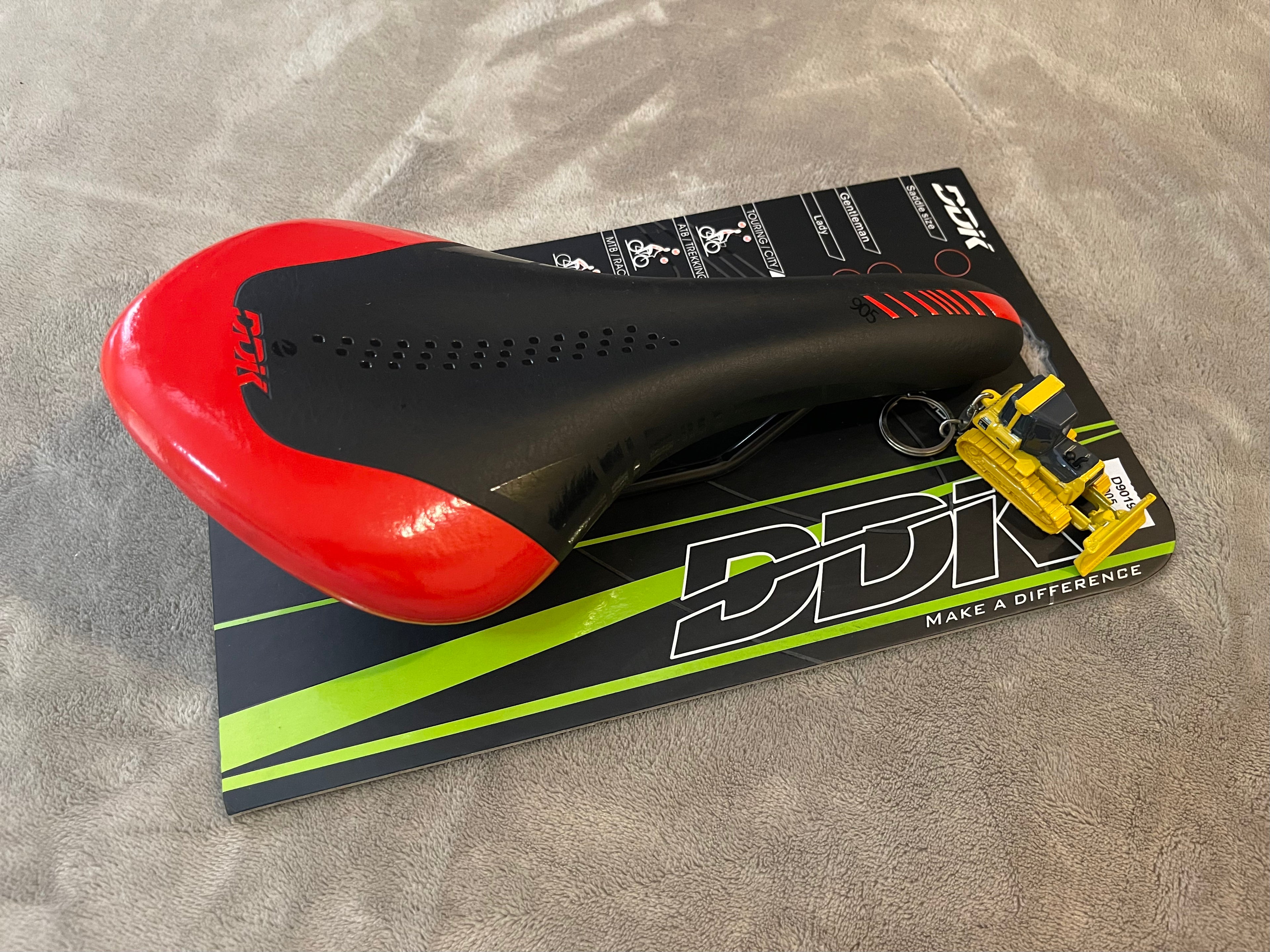 Bike Saddle Red on Black