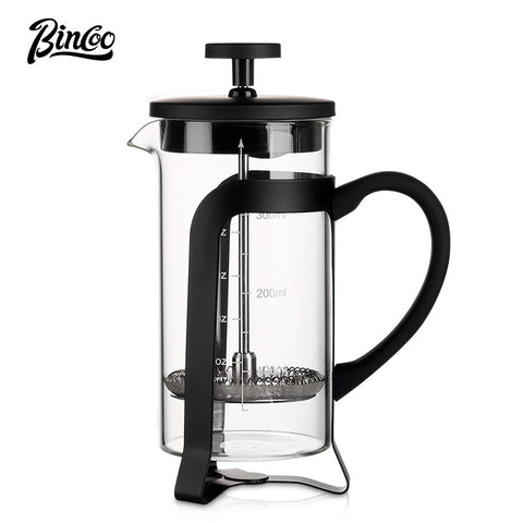 BINCOO French Press Coffee Pot with Strainer Cold Brew Coffee Filter Pot Coffee Brewing Pot 350ML/600ML