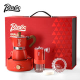 BINCOO Moka Pot Gift Box Set Single Valve Coffee Pot Espresso Machine for Holidays and Birthdays Best Gift 2Cups 3Cups