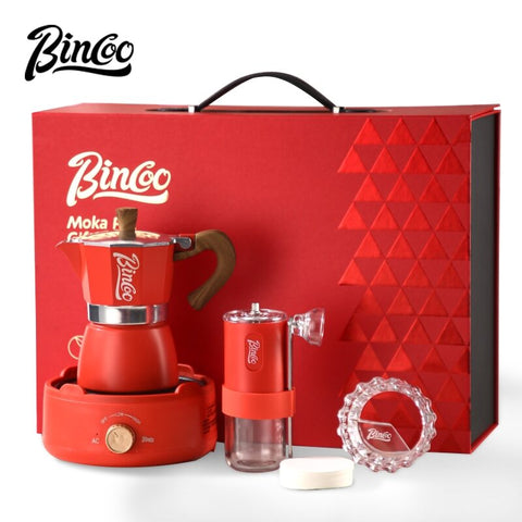 BINCOO Moka Pot Gift Box Set Single Valve Coffee Pot Espresso Machine for Holidays and Birthdays Best Gift 2Cups 3Cups