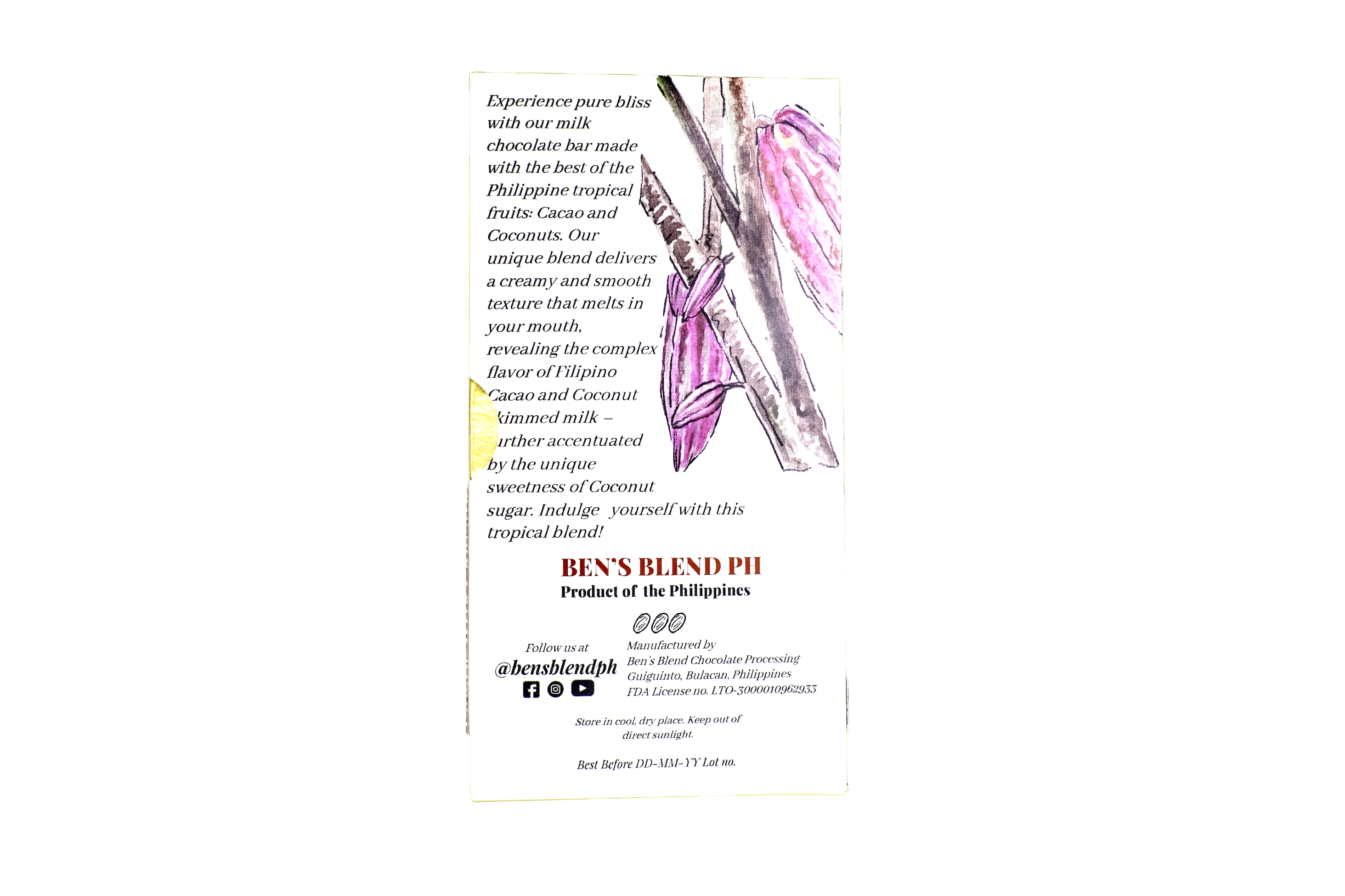 Ben's Blend PH Vegan Milk Chocolate