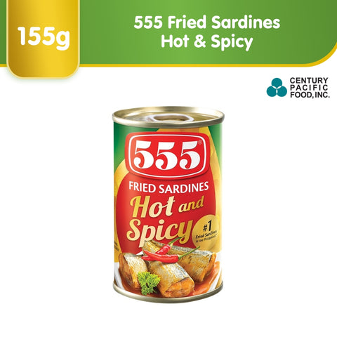 555 Fried Sardines Hot & Spicy 155g.