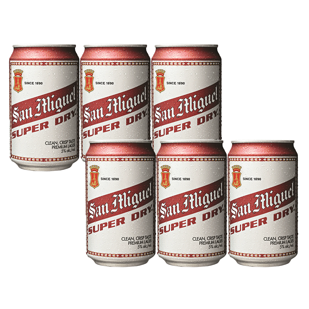 San Miguel Beer Super Dry Can 330ml - 6 Cans