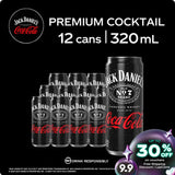 Jack Daniel's & Coca-Cola 320ml 7% Alcohol - Pack of 12