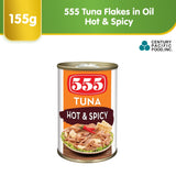 555 Tuna Flakes in Oil Hot & Spicy 155g