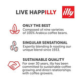 illy Classico Whole Bean Coffee, Medium Roast, Classic Roast with Notes Of Caramel, Orange Blossom and Jasmine, 100% Arabica Coffee, No Preservatives, 8.8 Ounce Can (Pack of 1)