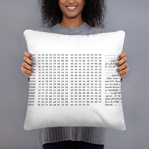 Bitcoin Genesis Block Pillow