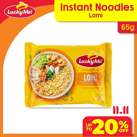 Lucky Me! Instant Noodle Soup Lomi Seafood and Vegetable Flavor 65g