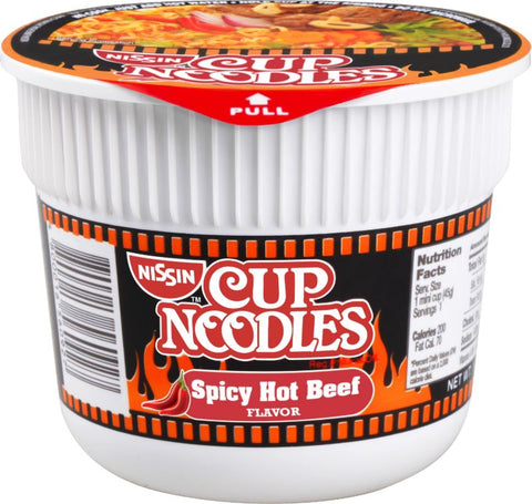 Nissin Mini Cup Noodles Spicy Hot Beef 45g