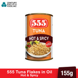 555 Tuna Flakes in Oil Hot & Spicy 155g