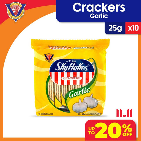 Skyflakes Crackers Garlic Flavor 25gx10