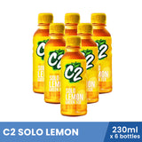 C2 Solo Lemon 230ml x 6 bottles, ready to drink beverage, ice tea, healthy drinks, snacks, bottled beverage, grocery item