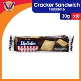 Skyflakes Cracker Sandwhich Tsokolate 30gx10