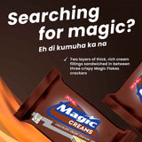 MAGIC Creams Choco Cream Crackers 10s x 28g x 2 packs, healthy cracker, snack food, biscuit, grocery item