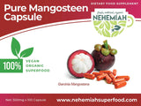 100% Natural Pure Mangosteen CAPSULES - Organic Non-GMO 100's