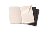 Moleskine Cahier Soft Cover Journal, Set of 3, Ruled, Pocket Size (3.5" x 5.5") Black