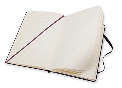 Moleskine Classic Notebook, Hard Cover, Large (5" x 8.25") Ruled/Lined, Black, 240 Pages