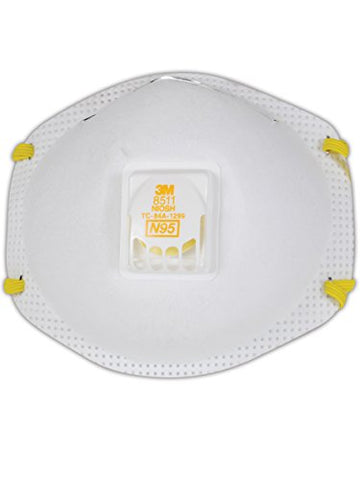 3M 50051138543438 Particulate Respirator 8511, N95 (Pack of 10)