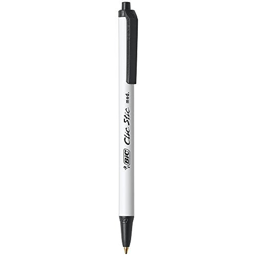 BIC Clic Stic Retractable Ball Pen, Medium Point (1.0mm) Black, 24-Count