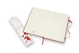 Moleskine Classic Notebook, Hard Cover, Large (5" x 8.25") Ruled/Lined, Scarlet Red