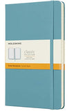 Moleskine Classic Notebook, Hard Cover, Large (5" x 8.25") Ruled/Lined, Reef Blue, 240 Pages