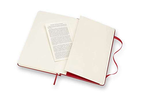 Moleskine Classic Notebook, Hard Cover, Large (5" x 8.25") Ruled/Lined, Scarlet Red