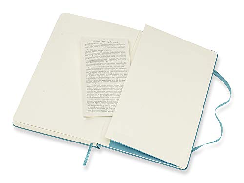 Moleskine Classic Notebook, Hard Cover, Large (5" x 8.25") Ruled/Lined, Reef Blue, 240 Pages