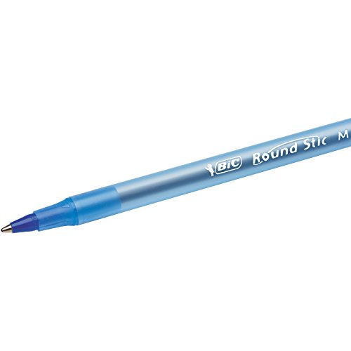 BIC Round Stic Xtra Life Ballpoint Pen, Medium Point (1.0mm), Blue, 60-Count (GSM609-BLUE)