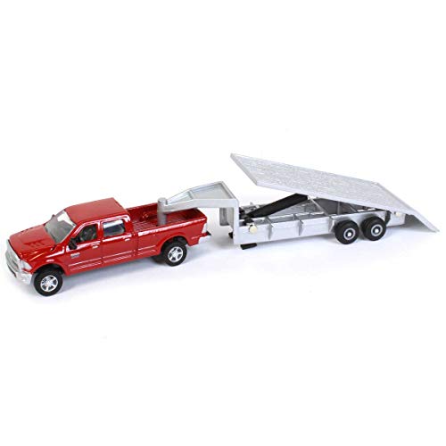 ERTL Dodge Pickup with Diecast Trailer and Bales, 1:64-Scale