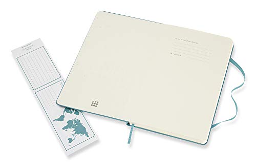 Moleskine Classic Notebook, Hard Cover, Large (5" x 8.25") Ruled/Lined, Reef Blue, 240 Pages