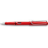 Lamy Safari Fountain Pen (16F) Hot Red + 5 Black Ink Cartridges