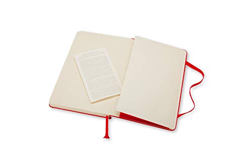 Moleskine Classic Notebook, Hard Cover, Large (5" x 8.25") Ruled/Lined, Scarlet Red