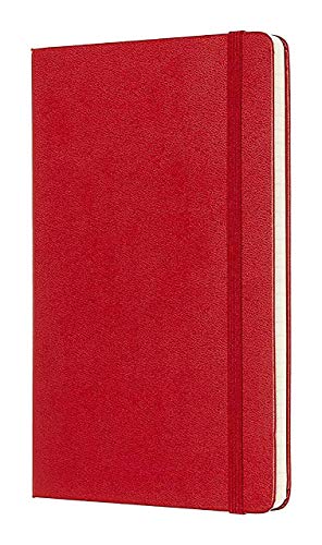 Moleskine Classic Notebook, Hard Cover, Large (5" x 8.25") Ruled/Lined, Scarlet Red