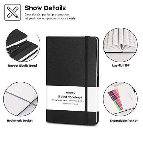 Huhuhero Notebook Journal, Classic Ruled Hard Cover