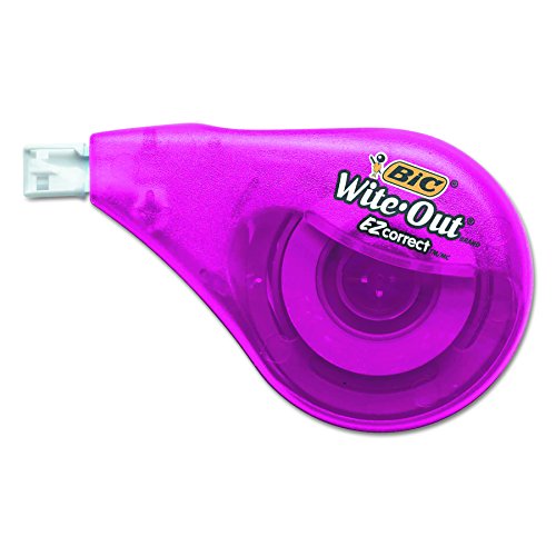 BIC Clean Wite-Out Brand EZ Correct Correction Tape, 4-Count, 5.25 x .75 x 8.125 (WOTAPP418-WHI)