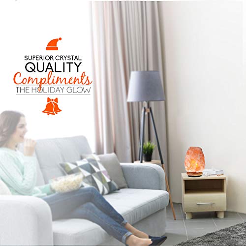 Himalayan Glow 1002 Pink Crystal Salt Lamp, (8-11 Lbs)