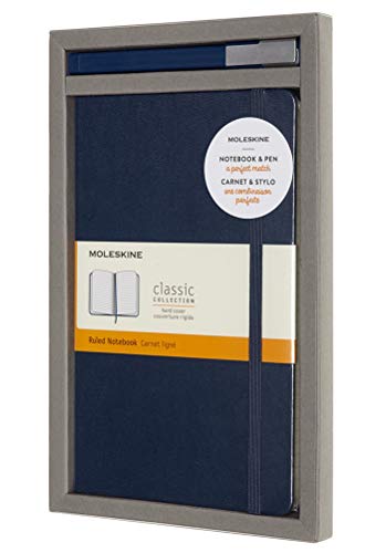 Moleskine Notebook & Pen Set, Classic, Sapphire Blue