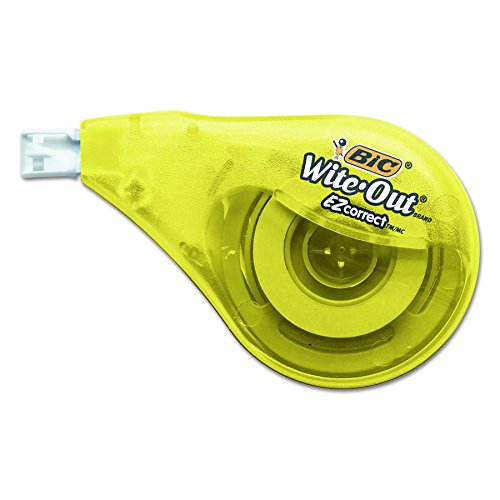 BIC Clean Wite-Out Brand EZ Correct Correction Tape, 4-Count, 5.25 x .75 x 8.125 (WOTAPP418-WHI)